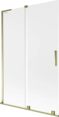 Produktbild von Mexen Velar L Wannenabtrennung 2-flügelig verschiebbar 120 x 150 cm, matt, gold - 896-120-003-31-50