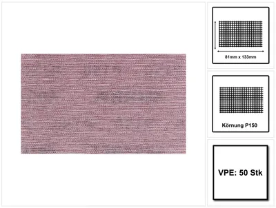 Produktbild von Mirka ABRANET Schleifstreifen Grip 81x133mm P150 50 Stk. ( 5417805015 )