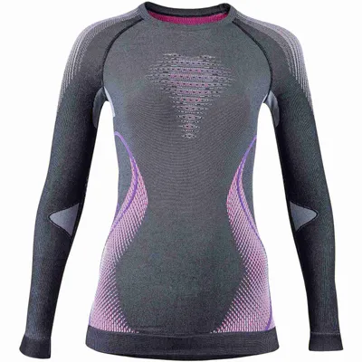 Produktbild von UYN Evolutyon langarm Funktionsshirt melange Damen anthrazit melange/raspberry/purple S/M