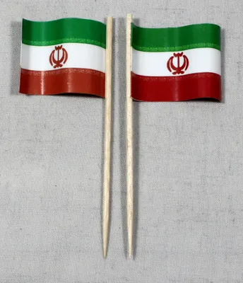 Produktbild von Party-Picker Flagge Iran Papierfähnchen in Spitzenqualität 25 Stück Beutel
