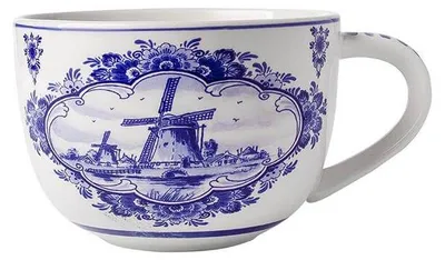 Heinen Delfts Blauw – Suppenschüssel Mühle – Bild 1