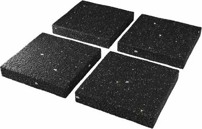 Image de Lot de 4 patins pour lave-linge, 9 x 9 x 1 cm, patins en caoutchouc, amortisseurs anti-vibrations pour sèche-linge, meubles et armoires, tapis en caoutchouc pour enceintes, qualité supérieure, épaisseur 1 cm