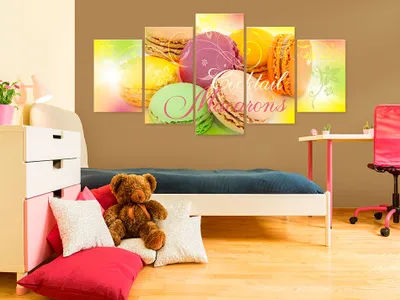 Zdjęcie produktu dla Obraz akustyczny Macarons Sweetness 200x100 cm Obrazy Pianka akustyczna Wysokowydajny pochłaniacz dźwięku Izolacja akustyczna Płótno 5 szt Fototapeta Akustyka pomieszczenia Izolacja akustyczna j-A-0049-b-p