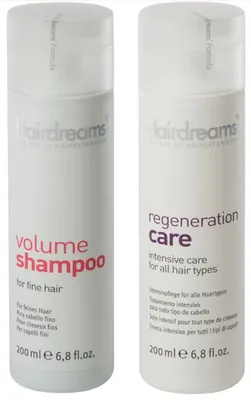 Produktbild von Hairdreams Set Volume Shampoo 200 ml + Regeneration Care Pflege 200 ml