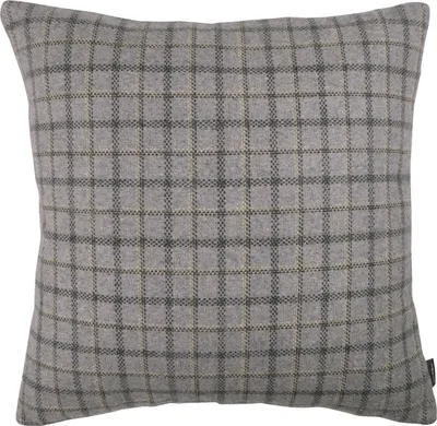 Produktbild von Kissen - Grau - Schwarz - 43 x 43 cm - Karomuster
