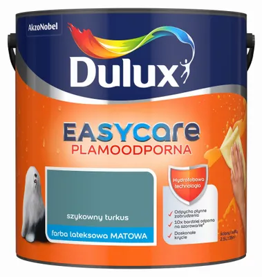 Produktbild von Latex-Wandfarbe Matt 2,5L Schickes Türkis, abwaschbar für Innenwände & Decken