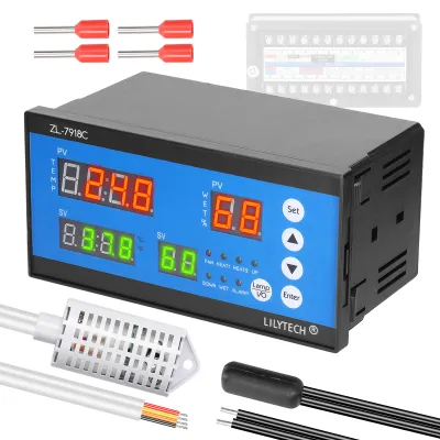 Obrázek produktu pro Inteligentní řízení inkubátoru vajec, multifunkční automatický systém řízení inkubace vajec v inkubátoru, zařízení pro řízení teploty a vlhkosti při inkubaci