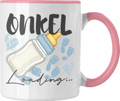 Produktbild von Trendation - Onkel Loading Tasse Werdender Onkel Schwangerschaft Ankündigung Bruder (Rosa)