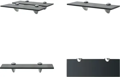 Obrázok produktu pre vidaXL Plávajúce police 2 ks. Sklo 30x10 cm 8 mm - Plávajúca polica - Plávajúce police - Nástenná polica - Nástenné police