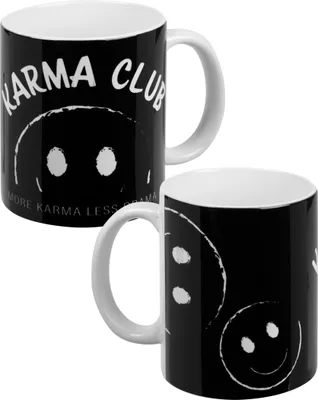 Produktbild von Karma Tasse - Karma Club Kaffeetasse Becher Kaffeebecher aus Keramik Schwarz 320ml