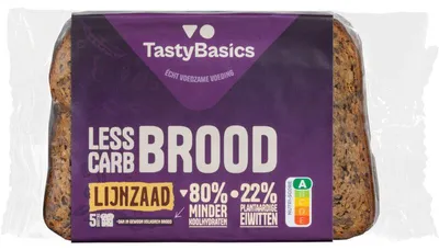 Produktbild von TastyBasics Brood mit Leinsamen 250 g – Knuspriges, ballaststoffreiches Brot