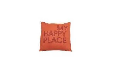 Produktbild von Kissenhülle My Happy Place Farbe Terracotta 50x50cm von David Fussenegger