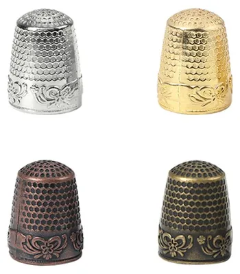 Fingerhüte 4 Stück, Metall-Fingerhut für Nähen und Handarbeit