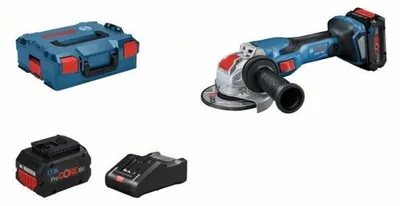 Obrázek produktu pro Bosch GWX 18V-15, 9800 ot/min, 12,5 cm, Baterie, 5,5 Ah, 2,3 kg, Bezkartáčový motor