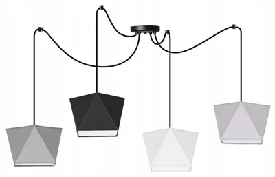 Produktbild von Loft Hängelampe Deckenlampe Kronleuchter Spinnenlampe mit Lampenschirm – Pendelleuchte Wohnzimmer