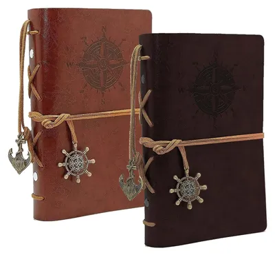 Produktbild von BetterJonny 2 Pack Notizbuch aus Leder A6, Retro Leder Notizbuch mit linierten Seiten und Binder Nachfüllbares Tagebuch Reisetagebuch Skizzenbuch für Männer und Damen, Braun und Kaffee