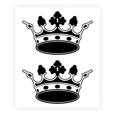 Produktbild von Sticker Aufkleber Krone Schwarz 10x12cm