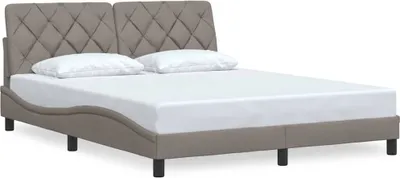 Produktbild von Bettgestell ohne Matratze Taupe 160x200 cm Stoff