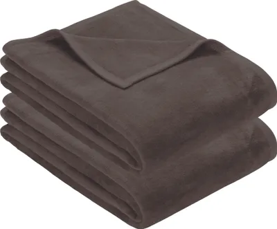 Produktbild von Erwin Müller Wohndecke Triest" 2er-Pack taupe 100x150 cm"