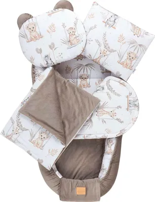 Produktbild von Happy Jungle & Latte Velvet 5-teiliges Set XXL Babynest