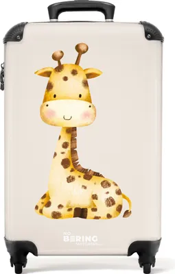 Produktbild von NoBoringSuitcases.com Handgepäck Koffer 55x40x20 cm, Kinderkoffer Tiere: Giraffe, 36L