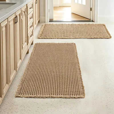 Produktbild von Badmatte Boho-Stil, Grau, 40x60 cm, Antirutsch, für Badezimmer