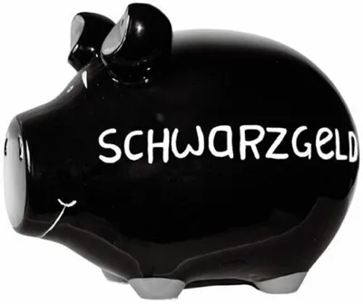 Immagine prodotto di KCG 101053 Salvadanaio "Black money" - Vetroceramica, nero, medio