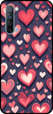 Produktbild von Smartphonica Telefon Fall geeignet für Oppo Reno 3 5G mit Herzen Impressum - TPU Backcover Fall mit Herz-Design