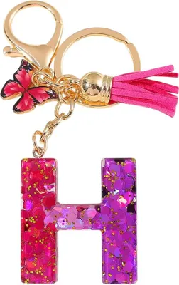Produktbild von Schlüsselanhänger Alphabet H / Rosa / Schmetterling KP37952