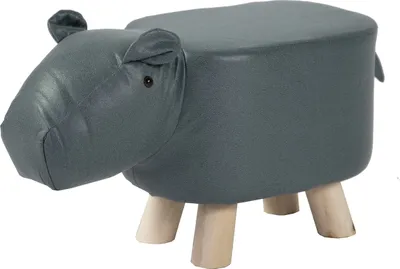Produktbild von Tierhocker Hippo blaugrau Kinderhocker Tier Hocker Holz Kinder Sitzhocker Hippo