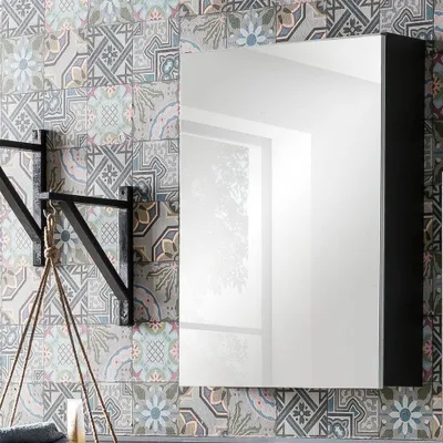 Produktbild von Spiegelschrank Badezimmer CORATO-80 in Anthrazit, B/H/T: ca. 50/70,7/15,85 cm