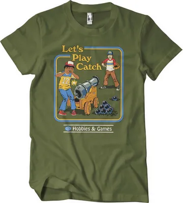 Produktbild von Let's Play Catch T-Shirt - Small - Olive