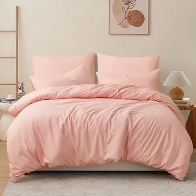 Produktbild von 3-teiliges Mikrofaser-Bettwäsche-Set, 200 x 200 cm, Rosa