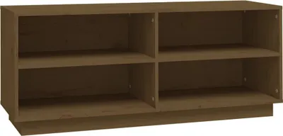 Produktbild von Schuhregal Honigbraun 110x34x45 cm Massivholz Kiefer