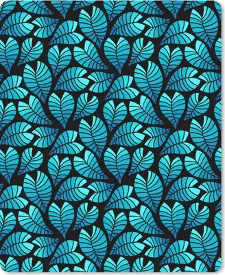 Produktbild von MuchoWow® Mauspad Mousepad Dschungel - Blau - Blatt - Pflanzen - Muster 30x40 cm - Mousepads - Maus Mat - Pad - Mausunterlage - Mausmatten