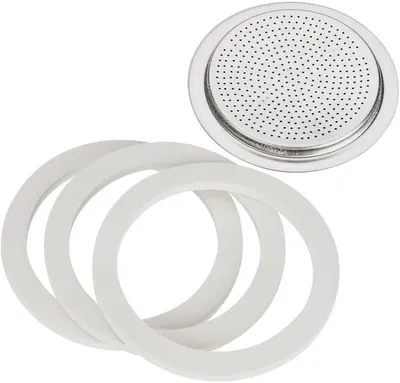 Produktbild von Bialetti 0800004, Kaffeefilter, Universal, Aluminium, Weiß, Aluminium, Silikon, 1,9 cm