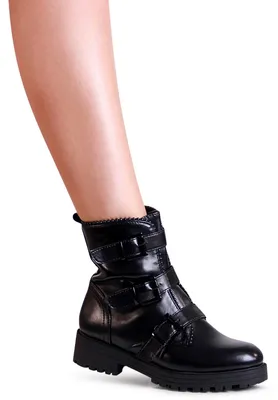 Produktbild von topschuhe24 2543 Damen Plateau Stiefeletten Worker Biker Boots , Farbe:Schwarz, Größe:38 EU