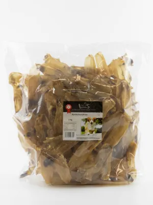 Produktbild von L&S Hundesnack Kaninchenohren 1 kg