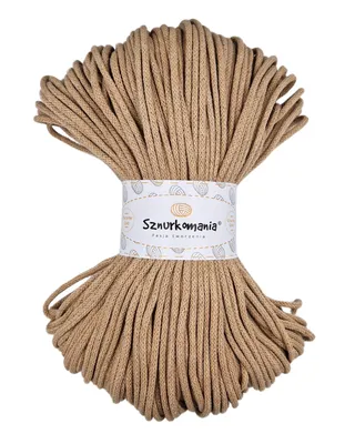 Zdjęcie produktu dla Sznurek bawełniany z rdzeniem 3 mm 100 m, przędza do makramy, sznurek do makramy, sznurek szydełkowy, sznurek do makramy, przędza naturalna, sznurek 3 mm, pleciony sznurek bawełniany