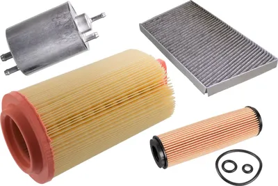 Produktbild von FEBI BILSTEIN Inspektionspaket Filterset passend für MERCEDES-BENZ C-Klasse Limousine (W203) C-Klasse T-modell (S203) CLK (C209) C-Klasse Sportcoupe