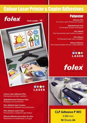 Produktbild von FOLEX Color-Laserfolie, DIN A4, selbstklebend, transparent