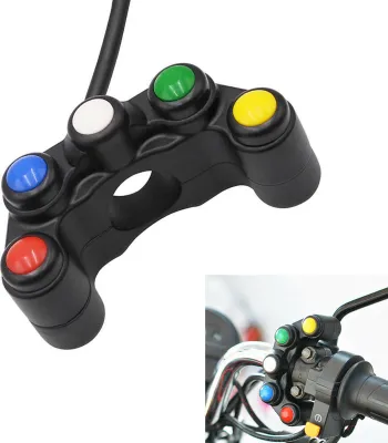 Obrázek produktu pro 5tlačítkový ovládací panel ATV pro řídítka 22 mm s vodotěsnou rukojetí