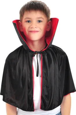 Produktbild von Vampir Wende Umhang für Kinder mit Stehkragen für Halloween | Dracula Kinderkostüm