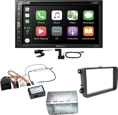 Produktbild von Pioneer AVH-Z5200DAB Android Auto Carplay USB Einbauset für T6 Sharan 2 Beetle