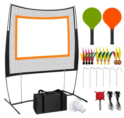 Produktbild von Badmintonnetset 5-in-1 mit Federballnetz, Volleyballnetz, für Garten und Innenbereich, Outdoor Spiele