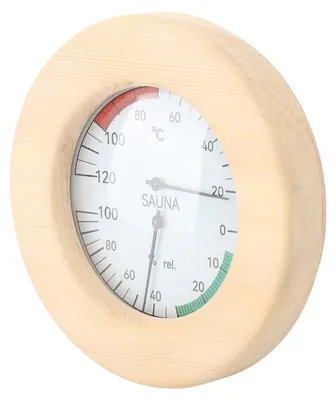 Imagen del producto de Higrómetro-termómetro para saunas, 2 en 1, para montaje en pared, monitorización en tiempo real, termómetro y higrómetro para ambientes
