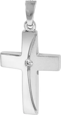 trendor 21553 Kreuz Anhänger 925 Silber mit Zirkonia 21x15 mm 1