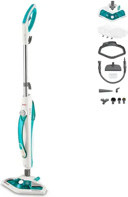 Produktbild von Polti Vaporetto SV450_Double, Dampfmopp, 0,3 l, Türkis, Weiß, Drehregler, 7,5 m, 1500 W