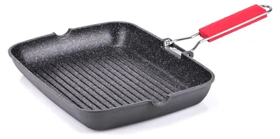 Produktbild von Moneta A00A151434, Quadratisch, Grillpfanne, Schwarz, Aluminium, Keramik, Elektro, Gas, Induktion, Bakelit