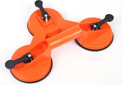 Produktbild von Saugheber mit 3 Saugnäpfen Glasheber Glassauger Vakuumheber Saugnapfhalter